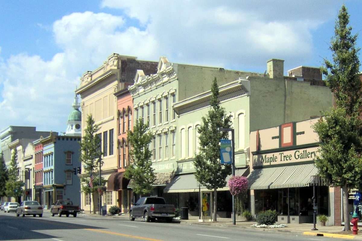 Downtown Danville in Boyle County Kentucky